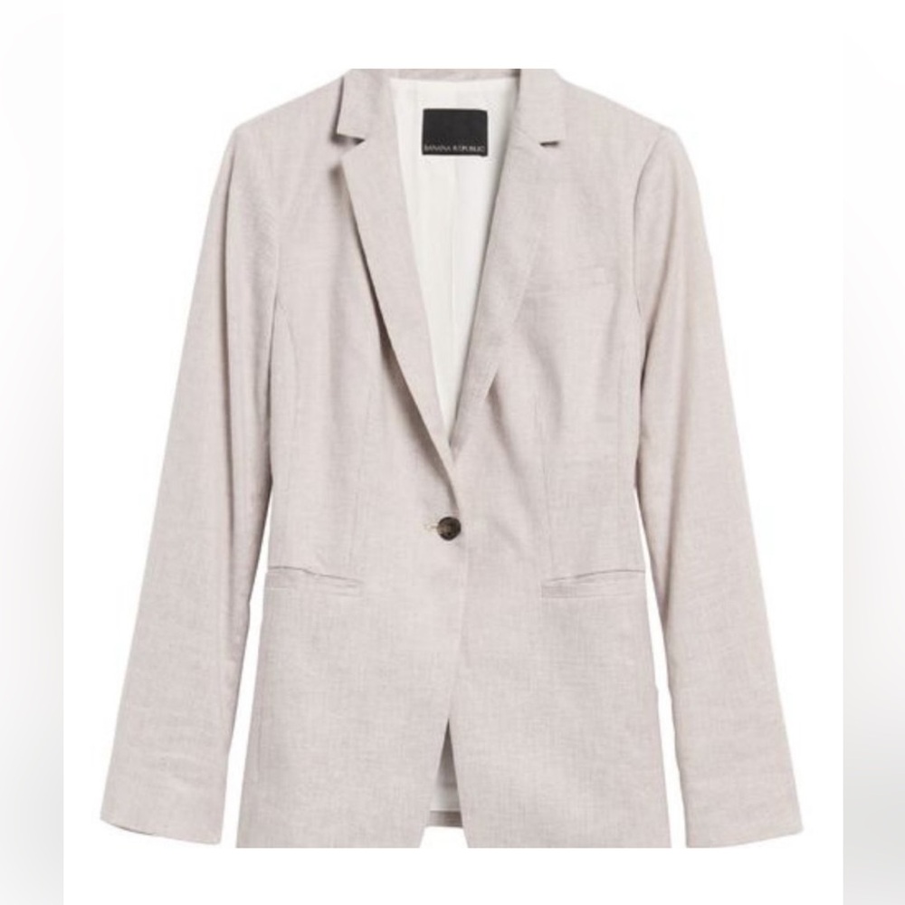 Banana Republic Linen Cotton Long and lean blazer